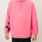 Рожевий світшот Scream Industries Pink Edition з високим коміром і вишивкою