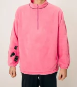 Рожевий світшот Scream Industries Pink Edition з високим коміром і вишивкою