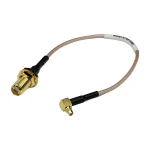 Коаксіальний кабель-перехідник SMA Bulkhead Jack до MMCX Right Angle Plug на основі RG-178/U